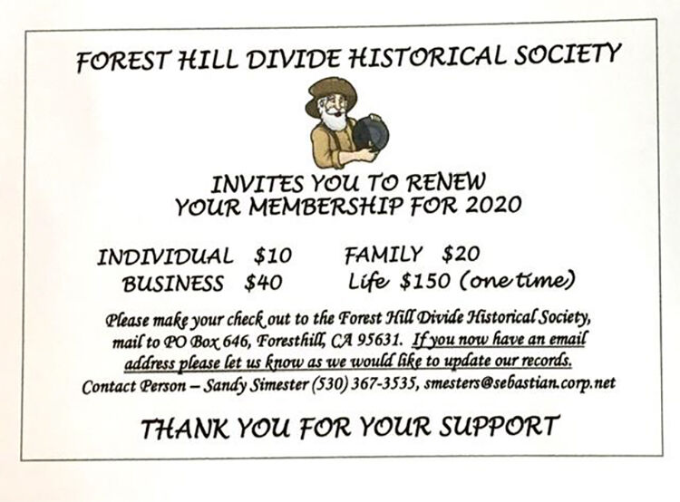 Forest Hill Divide Historical Society